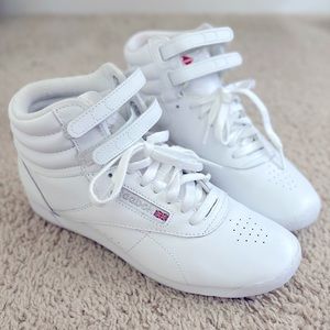 Women’s Reebok Freestyle Hi hightop sneakers- size 8.5 white